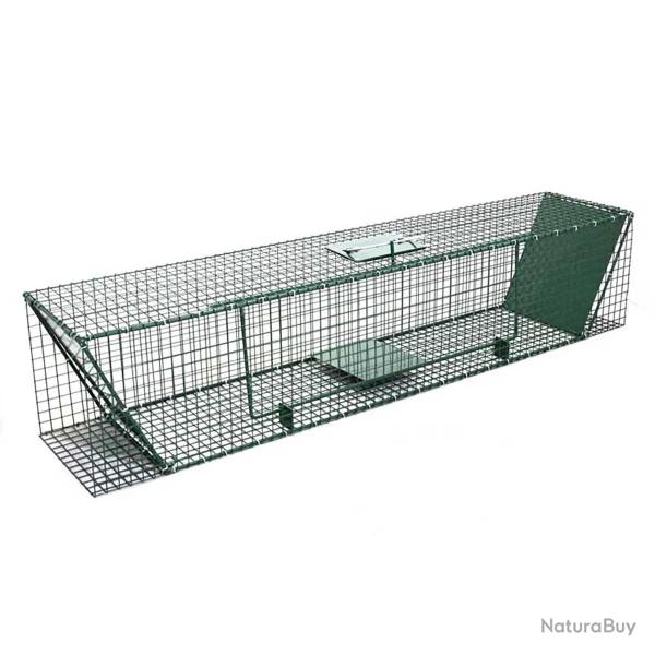 Pi�ge � trappes type US 2 entr�es maille acier vert 125x26x26cm