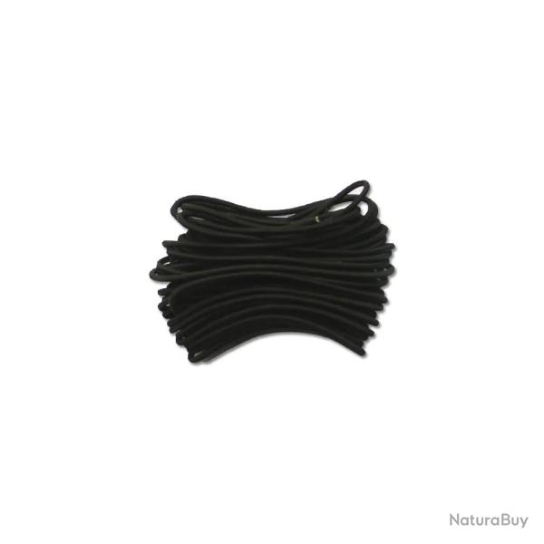 Corde lastique noire Diam. 2.5mm bobine de 10 m