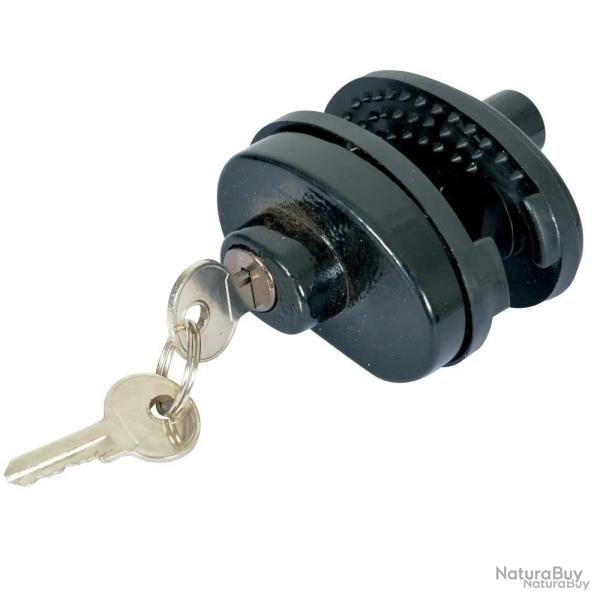 Verrou de pontet � cl� rembourrage caoutchouc livr� avec 2 cl�s