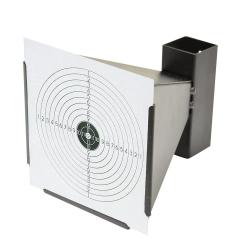 Support de cibles solide accrochage facile en t&ocirc;le gris 14 cm