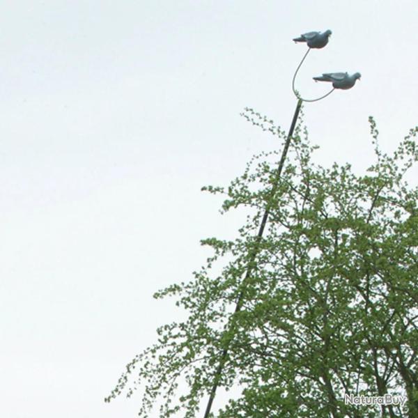 M�t � pigeons en aluminium r�sistant et ultra l�ger, noir 6 m