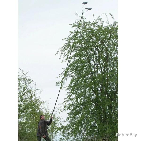 M�t � pigeons en aluminium r�sistant et ultra l�ger, noir 6 m