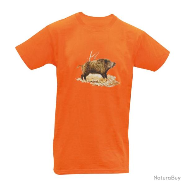 Tee Shirt orange sanglier Taille 3