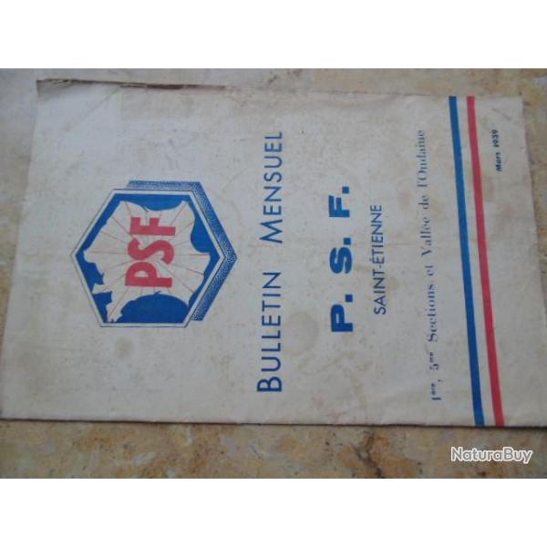 livret de propagande PSF Parti Social Fran�ais propagande extreme droite avant guerre 1936 1940