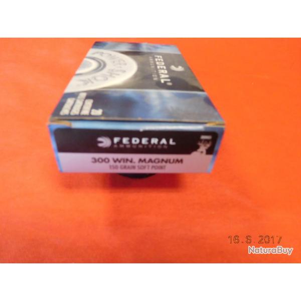 20 Balles calibre 300 WM Federal