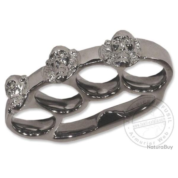 Poing am�ricain Blason T�te de mort - bronze