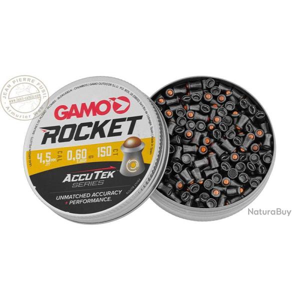 Plombs GAMO Rocket AccuTek 4,5mm pour carabine - Bo�te de 150