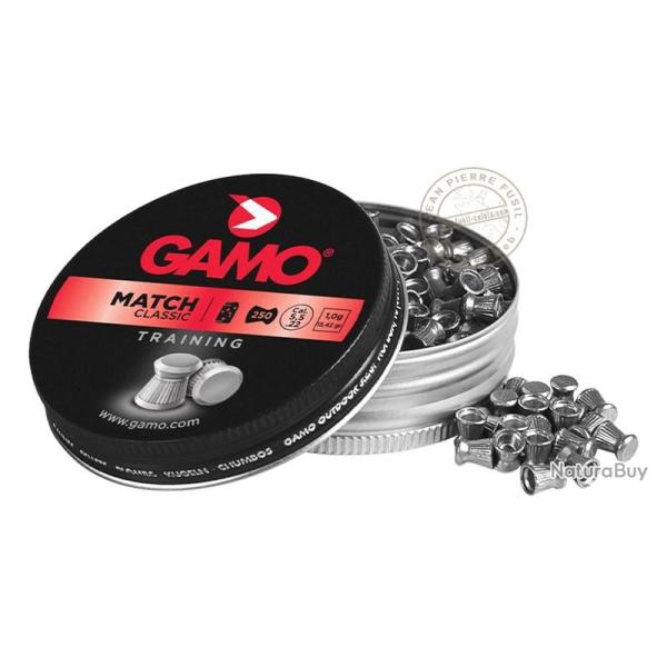 Plombs GAMO Match 5,5mm - 2 x 250 pour carabine