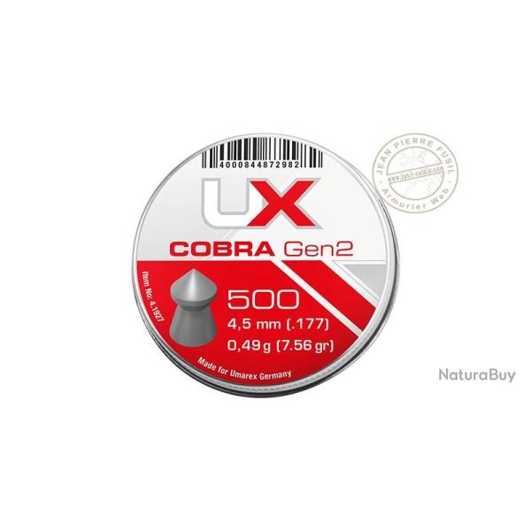 Plombs 4,5mm Umarex Cobra Gen 2 - 2 x 500