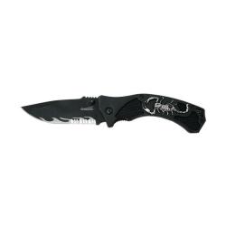 Couteau CROSSNAR Scorpion - lame semi crant&eacute;e