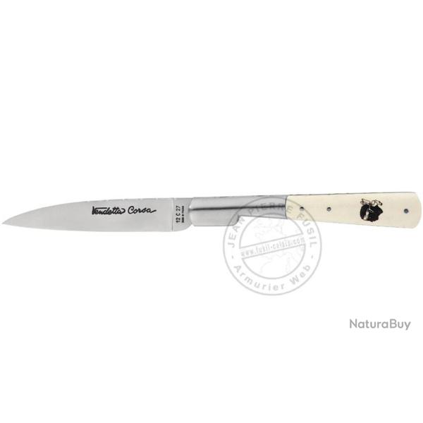 Couteau VENDETTA CORSA - Manche os blanc 12,5 cm