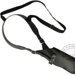 Holster &eacute;paule pistolet cuir