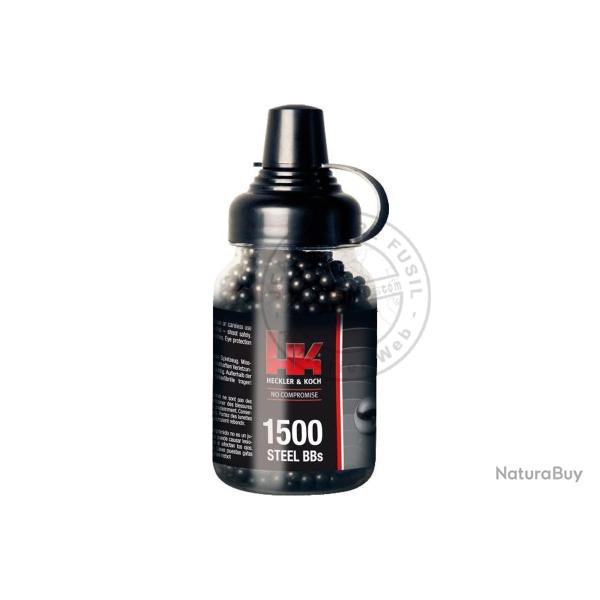 Biberon 1500 balles BB sph�riques noires 4,5mm Heckler & Koch