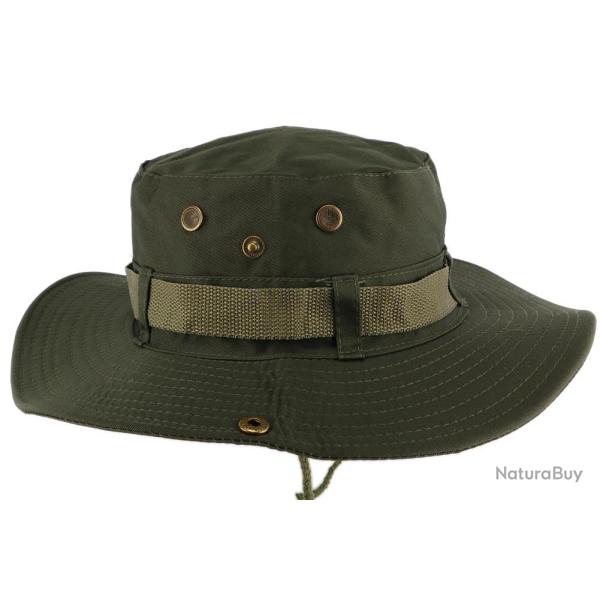 Chapeau Bob safari Vert Armee Azzy Taille unique Vert