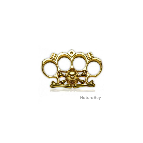 Offrez ce Poing Am�ricain  T�te de mort, Os et D�s Laiton