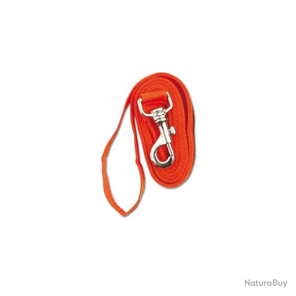 Laisse chien 1,50 m orange largueur 25 mm