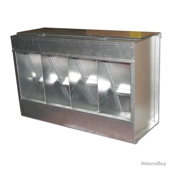 Mangeoire 20 kg 4 compartiments m�tal 46 x 17 x 40 cm