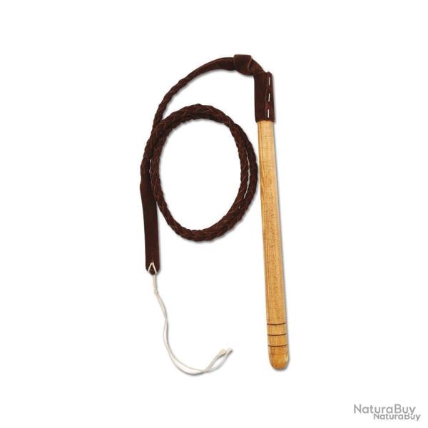 Fouet de chasse tress� cuir gras