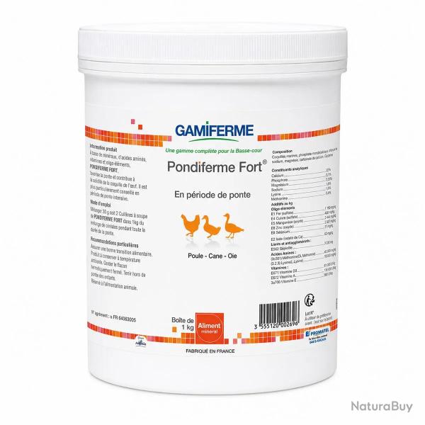 Pondiferme fort, aliment min�ral poules pondeuses 1kg - GAMIFERME