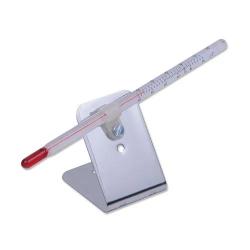 Thermom&egrave;tre tube rouge avec support - OLBA