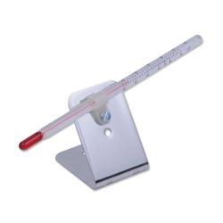 Thermom&egrave;tre tube rouge avec support - OLBA