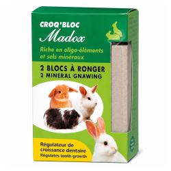 Lot de 2 Croq'bloc Bloc &agrave; ronger lapins et rongeurs 200 g