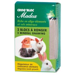 Lot de 2 Croq'bloc Bloc &agrave; ronger lapins et rongeurs 200 g