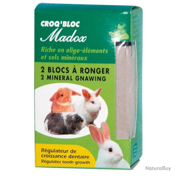 Lot de 2 Croq'bloc Bloc � ronger lapins et rongeurs 200 g