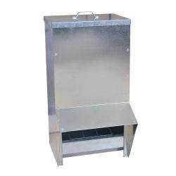 Mangeoire &agrave; tr&eacute;mie galvanis&eacute;e Gaun 30 Kg - 31 x 22 x 59 cm