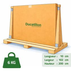 Panneau de voli&egrave;re aluminium avec porte - 102 x 200 cm