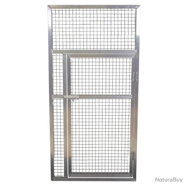Panneau de voli�re aluminium avec porte - 102 x 200 cm
