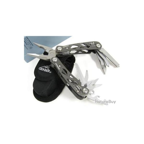 Pince Outils Gerber Suspension Multi-Tools Ciseaux, Couteau, Tournevis Etui Nylon G1471
