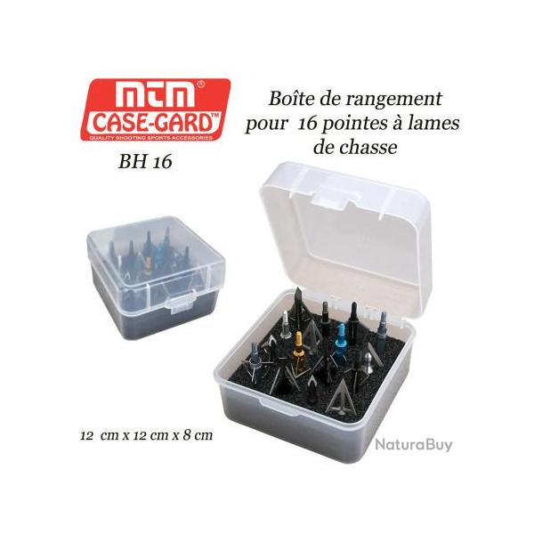 MTM Case-Gard Bo�te de rangement pour pointes � lames de chasse BH-16