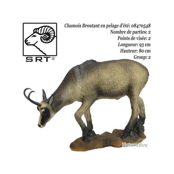 SRT TARGETS Cible 3D Chamois VSE broutant en mousse pour le tir � l'arc Pelage d'�t�
