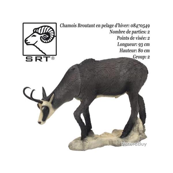 SRT TARGETS Cible 3D Chamois VSE broutant en mousse pour le tir � l'arc Pelage d'hiver
