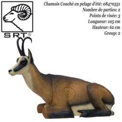 SRT TARGETS Cible 3D Chamois couch&eacute; en mousse pour le tir &agrave; l'arc Pelage d'&eacute;t&eacute;