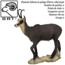 SRT TARGETS Cible 3D Chamois VSE debout en mousse pour le tir &agrave; l'arc Pelage d'hiver