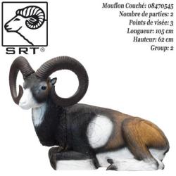 SRT TARGETS Cible 3D Mouflon couch&eacute; en mousse pour le tir &agrave; l'arc