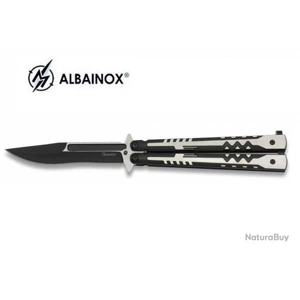 Couteau papillon Militaire manche Alu  lame de 10 cm