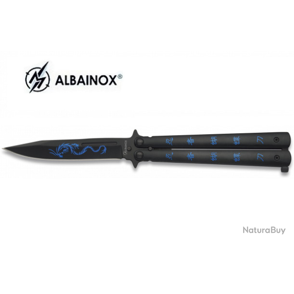 Couteau papillon Militaire Night Fighter II  manche Alu  lame de 10.5 cm