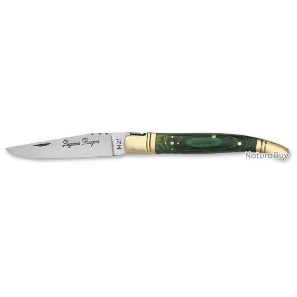 Couteau pliant Bois vert 12 cm Laguiole Bougna