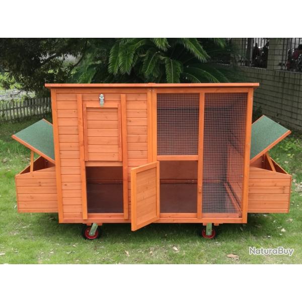 Poulailler MOBILE abri poule caille clapier poussin lapin pintade cielterre-commerce
