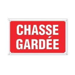 Panneau CHASSE GARD&Eacute;E Alu 30X20cm &agrave; l'unit&eacute;