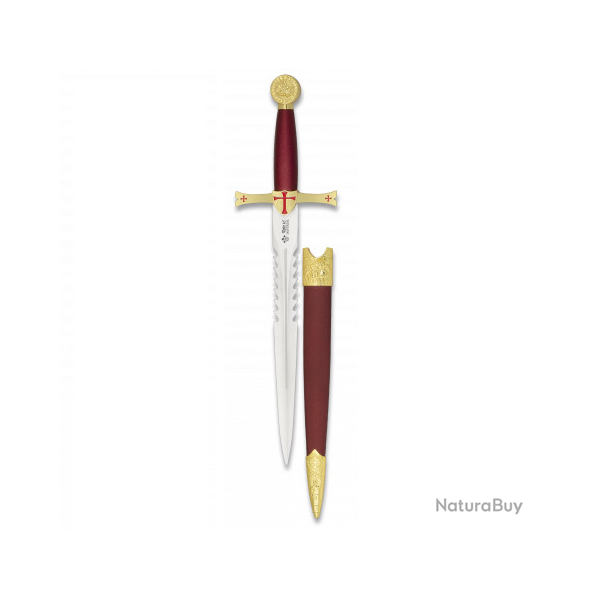 Dague M�di�vale Templi�re de combat Dor�e de 36 cm