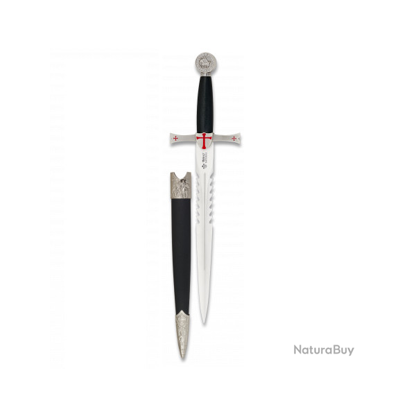 Dague M�di�vale Templi�re Argent�e de 36 cm