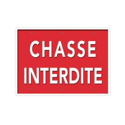 Panneau &laquo; Chasse interdite &raquo; Alu 30x20cm &agrave; l'unit&eacute;