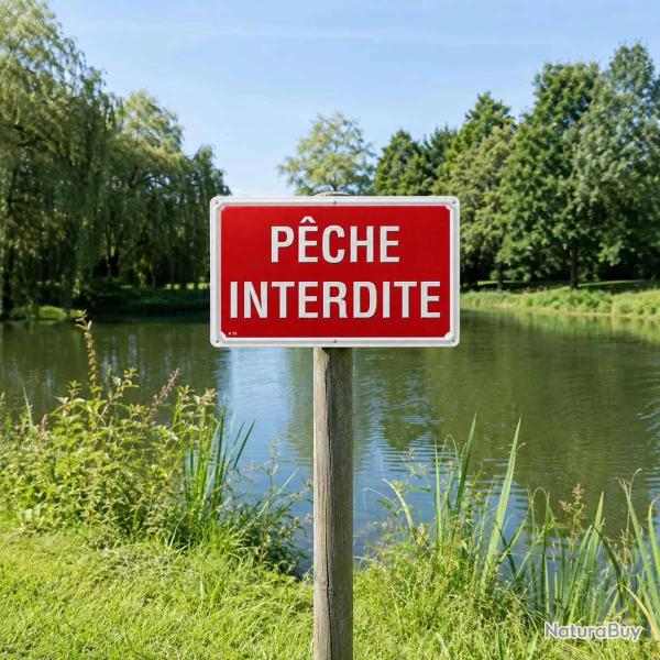 Panneau P�che interdite alu 30 � 20 cm