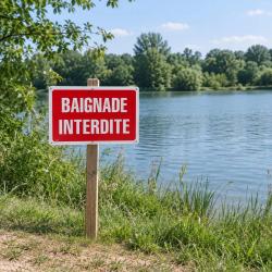Panneau BAIGNADE INTERDITE Alu 30x20cm