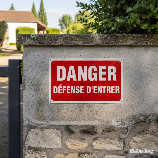 Panneau Danger, acc�s interdit alu 30 � 20 cm