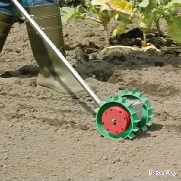 Semoir manuel graines Super Seeder 6 disques avec manche